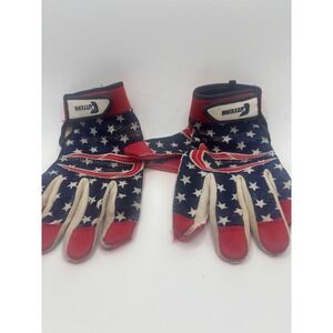 Cutters Rev Pro Football Receiver Gloves USA American Flag Stars Stripes L/XL